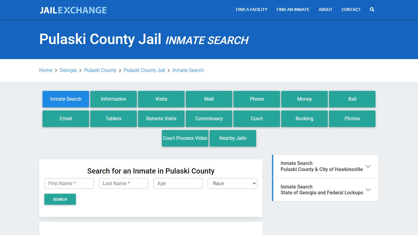 Pulaski County Jail, GA Inmate Search: Roster & Mugshots